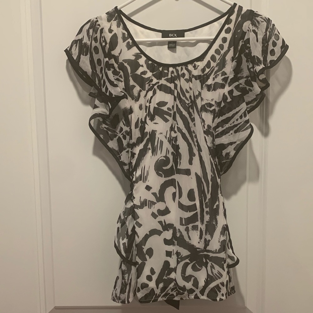 BCX BLOUSE WITH SATIN BELT